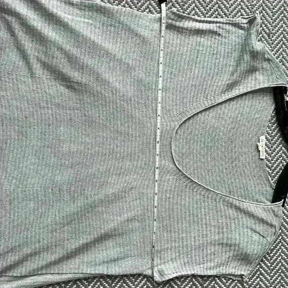 Eileen Fisher sheer linen gray stripped tunic size L - Picture 8 of 8